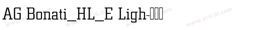AG Bonati_HL_E Ligh字体转换